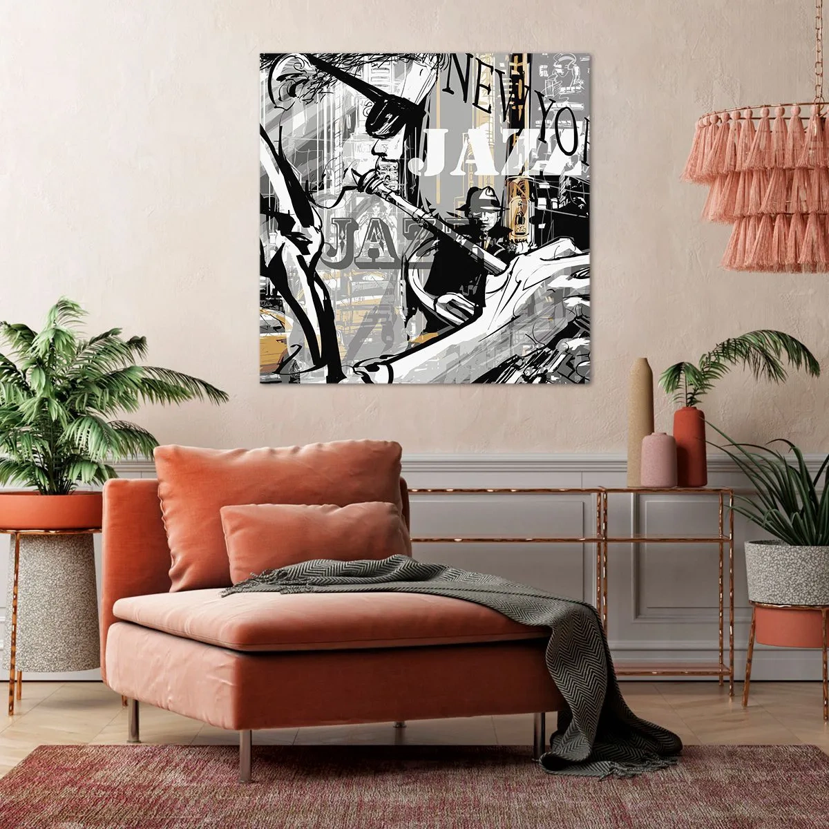 Bild auf Leinwand - Leinwandbild - Im Rhythmus von New York - 70x70 cm