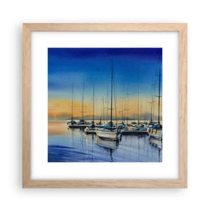 Poster in einem Rahmen aus heller Eiche - Ende eines guten Tages - 30x30 cm