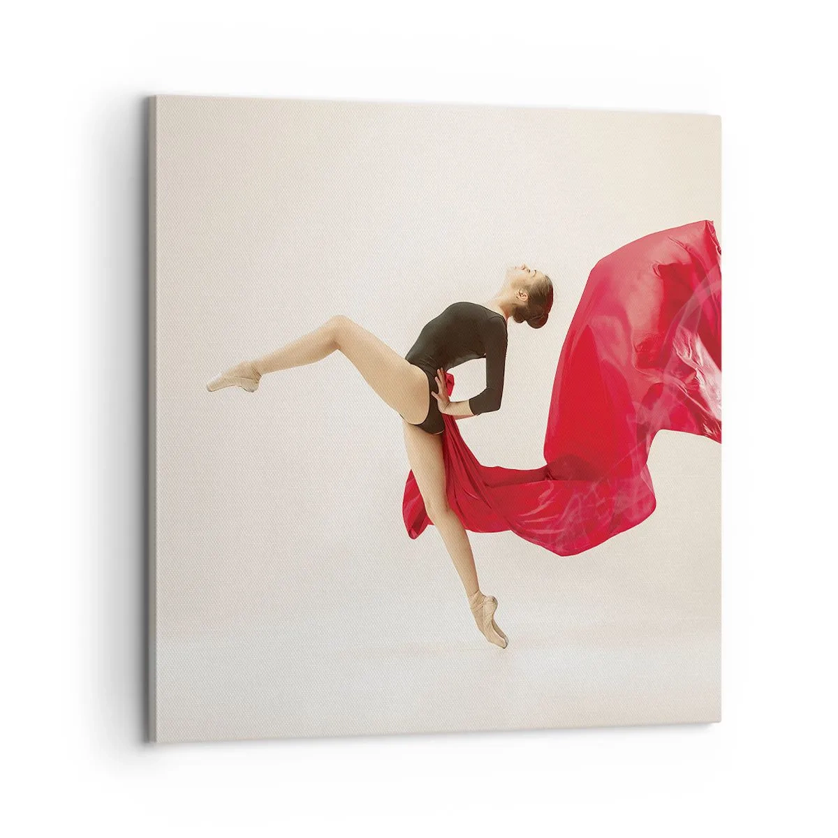 Bild auf Leinwand - Leinwandbild - Rot und Schwarz - 60x60 cm