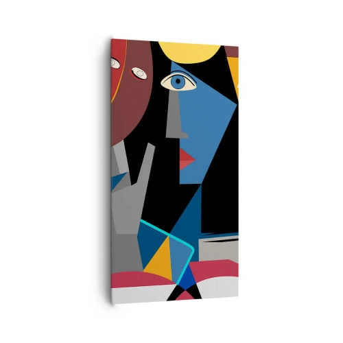Bild auf Leinwand - Leinwandbild - Gespräch zwischen Kubisten - 65x120 cm