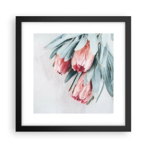 Poster in einem schwarzem Rahmen - Schämen sich für ihre eigene Schönheit - 30x30 cm