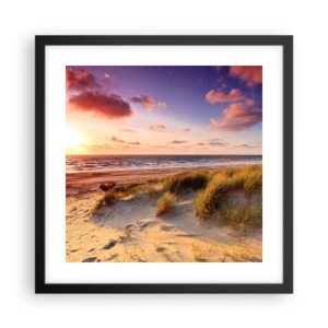 Poster in einem schwarzem Rahmen - Die Luft riecht schon im Sommer - 40x40 cm