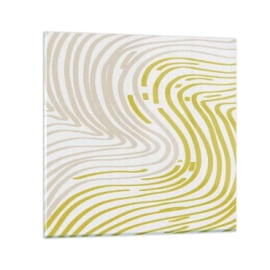 Glasbild - Bild auf glas - Komposition mit sanfter Biegung - 60x60 cm