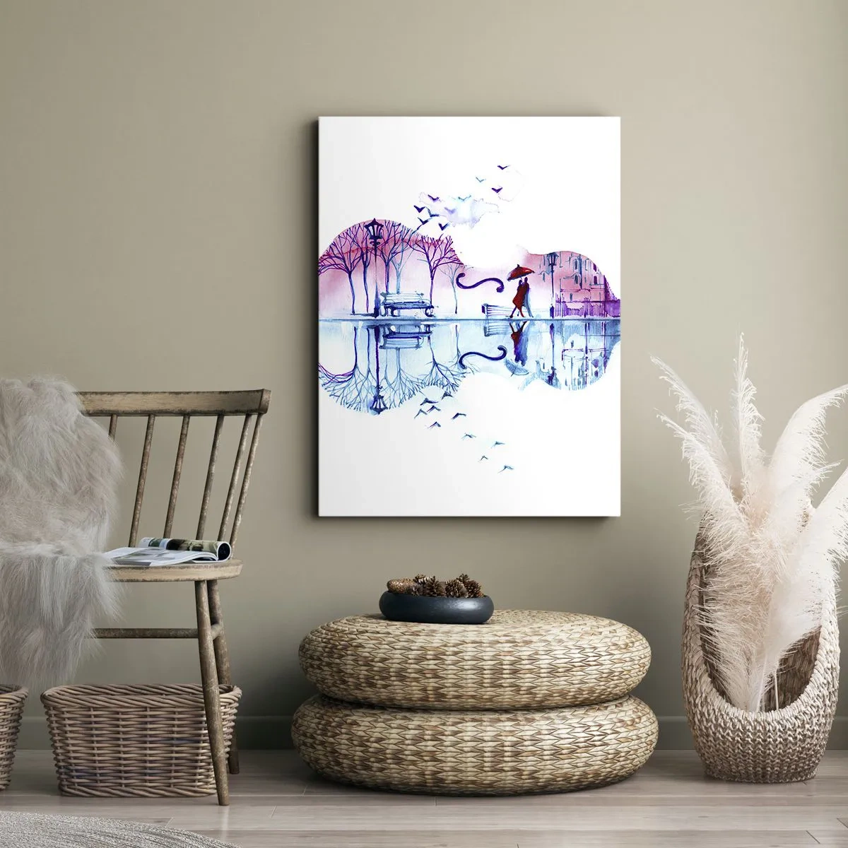 Bild auf Leinwand - Leinwandbild - Ich bringe dir ein paar Regenbögen - 65x120 cm