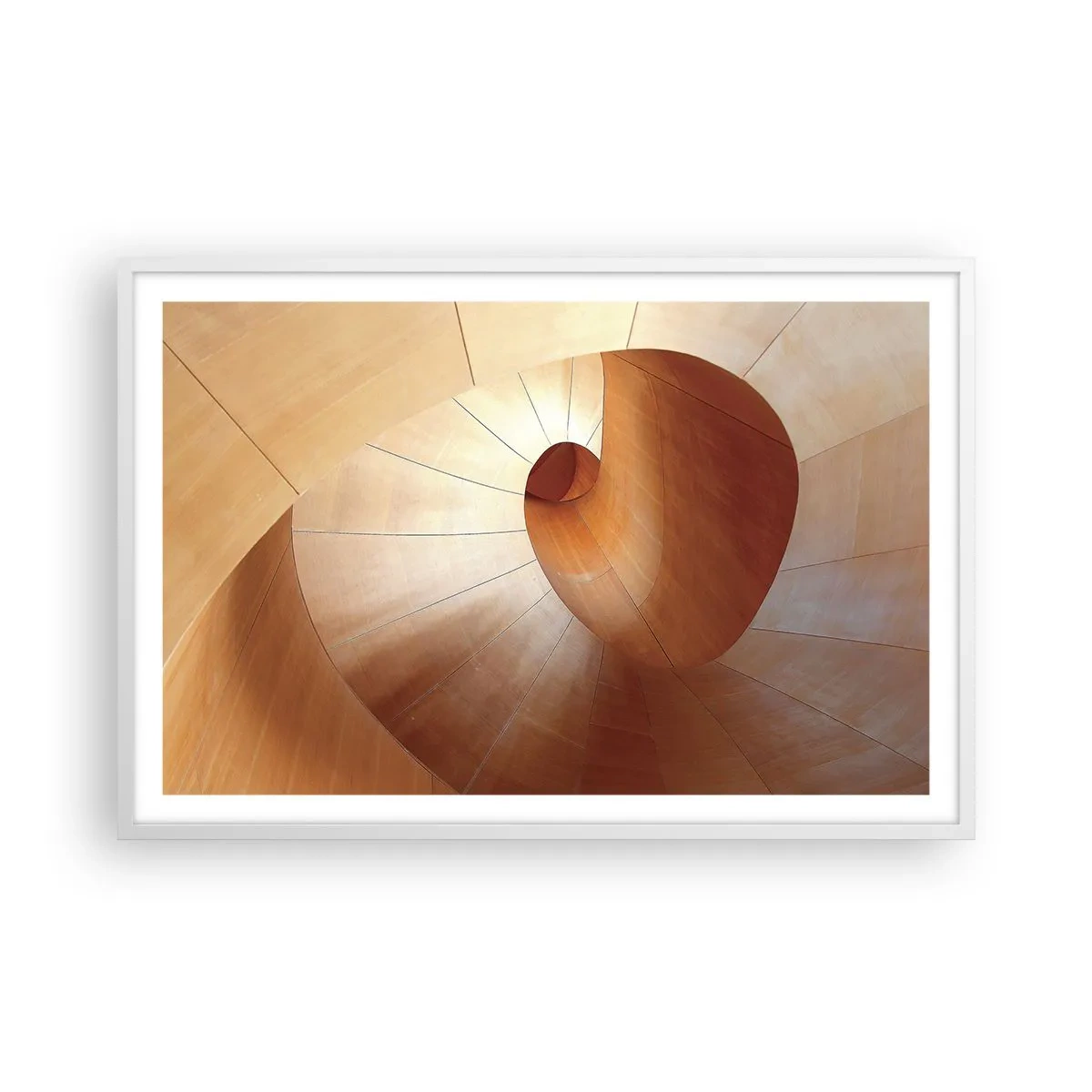 Poster in einem weißen Rahmen - Architektonische Serpentine - 91x61 cm