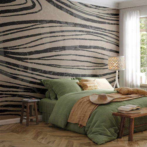 Selbstklebende Fototapete Deluxe Sticker - Linienpool - Abstraktion, Linien, Modern - 400x280 cm