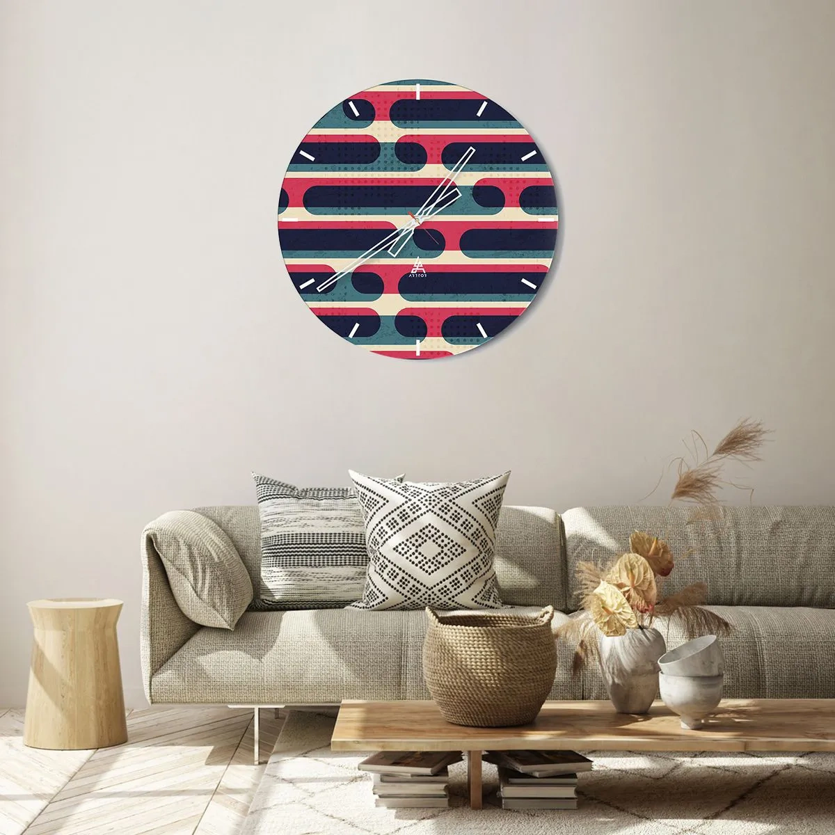 Wanduhr - Glasuhr - In die Tiefe und vorwärts - 40x40 cm