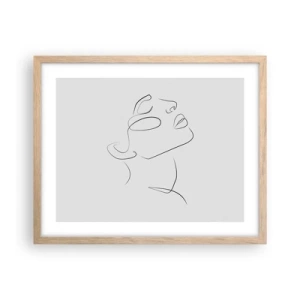Poster in einem Rahmen aus heller Eiche - Die Drehungen und Wendungen der Träume - 50x40 cm