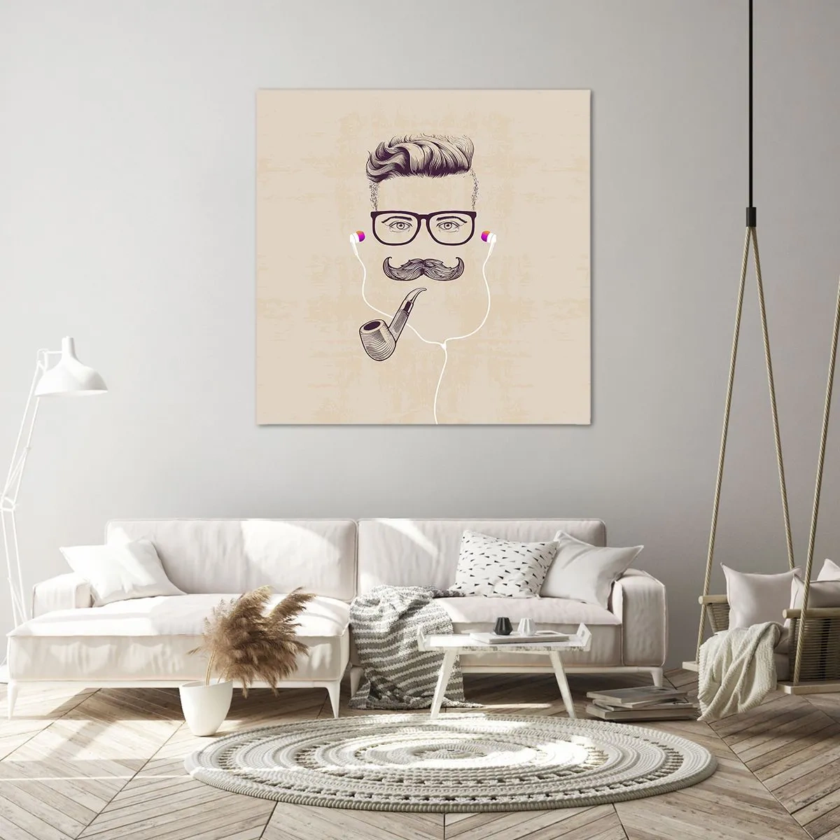 Bild auf Leinwand - Leinwandbild - Ein echter Mann? - 50x50 cm