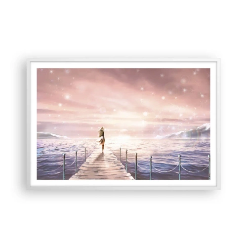 Poster in einem weißen Rahmen - Im Licht eines Traums - 91x61 cm