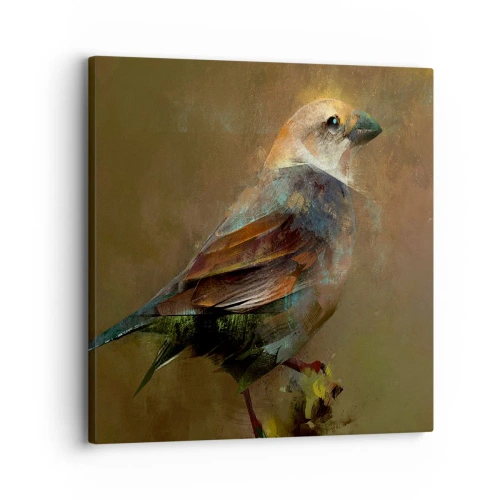 Bild auf Leinwand - Leinwandbild - Ein Spatz, ein kleines Vögelchen - 30x30 cm