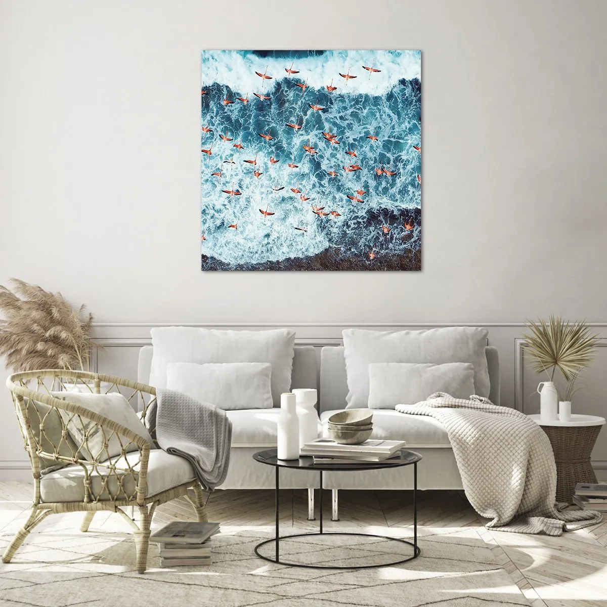 Glasbild - Bild auf glas - Die Küstenparade - 60x60 cm