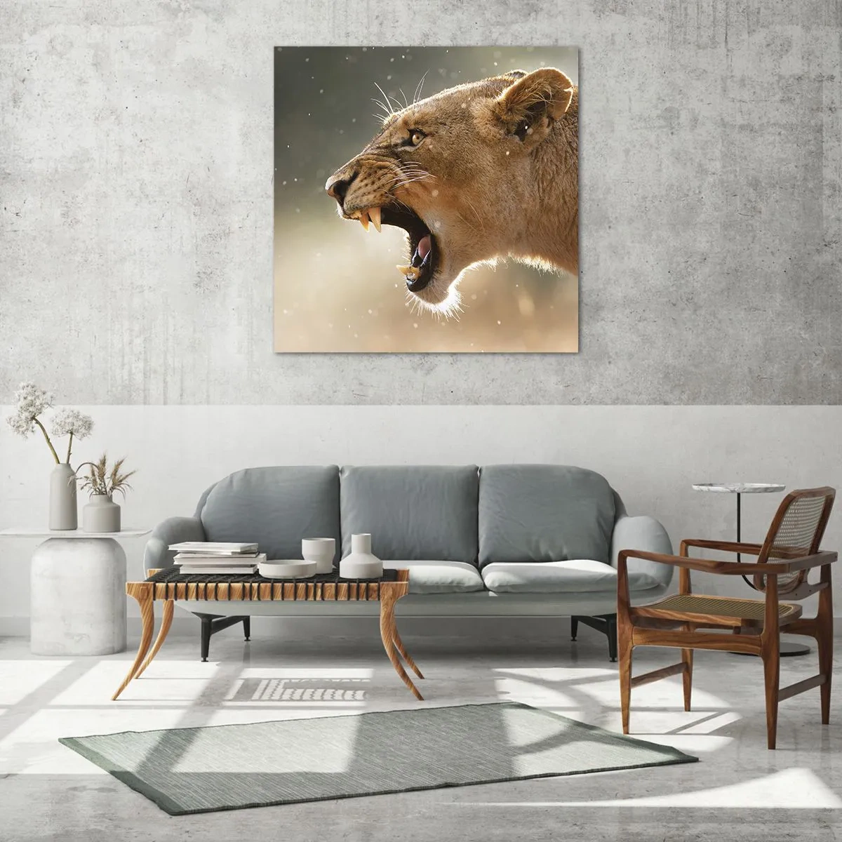 Glasbild - Bild auf glas - Versuch, nicht zuzuhören - 50x50 cm