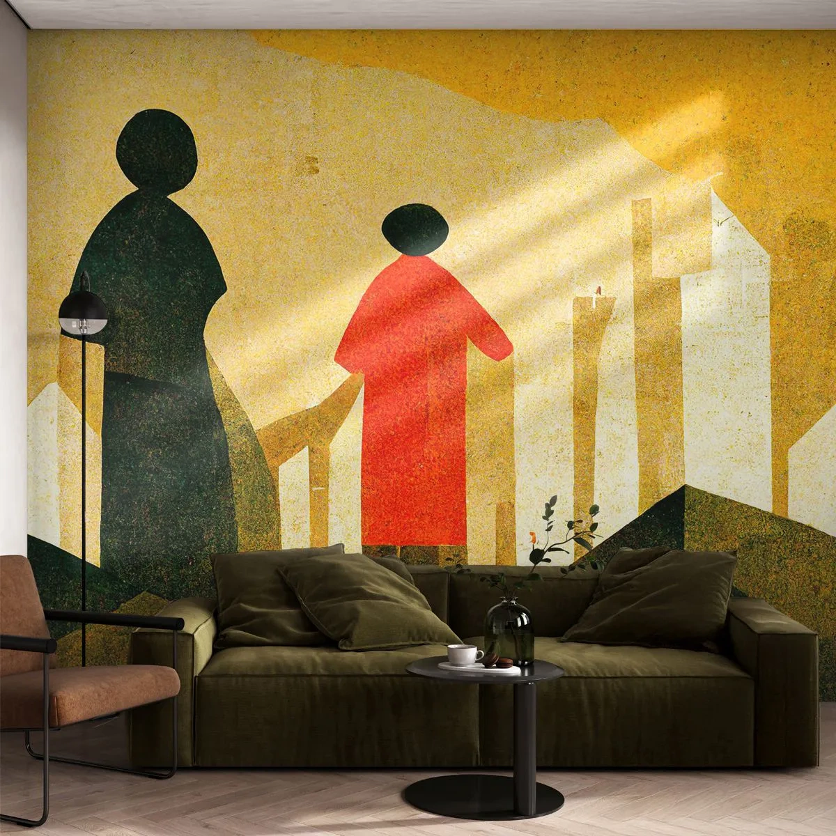 Fototapete Premium Sand - Es ist noch ein langer Weg - Menschen, Symbolismus, Stück - 500x350 cm