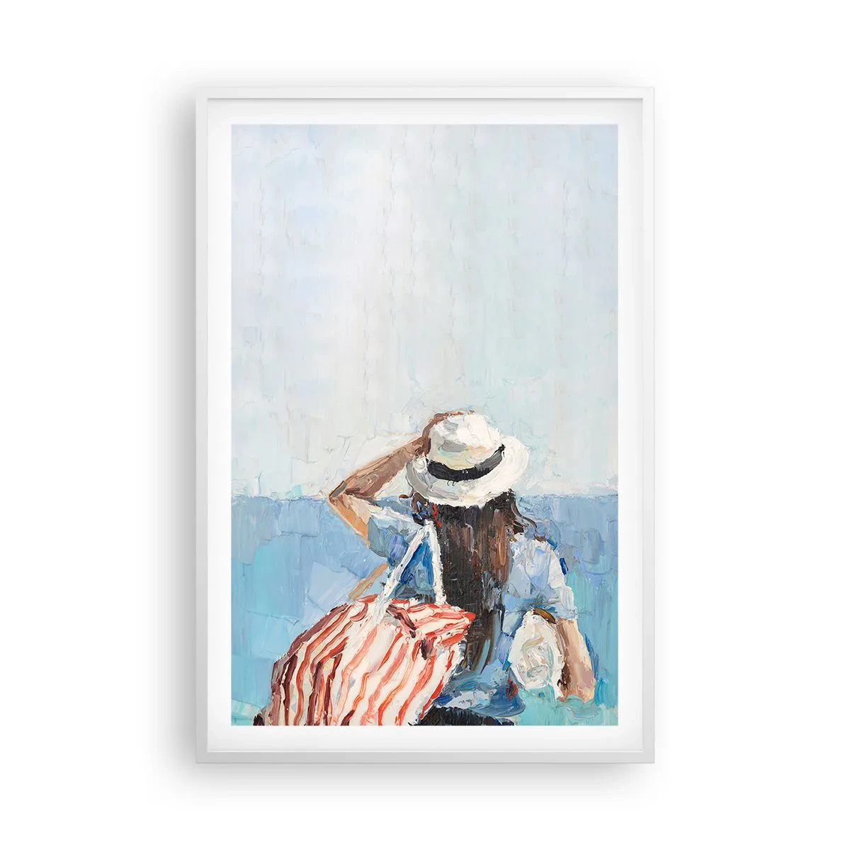 Poster in einem weißen Rahmen - Willkommen in den Sommerferien - 61x91 cm