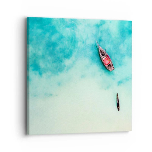 Bild auf Leinwand - Leinwandbild - Denn an den Stränden von Sansibar, wenn der Wasserüberschuss ... - 30x30 cm