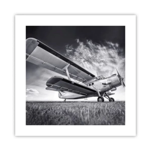 Poster - Der geflügelte Wanderer - 40x40 cm