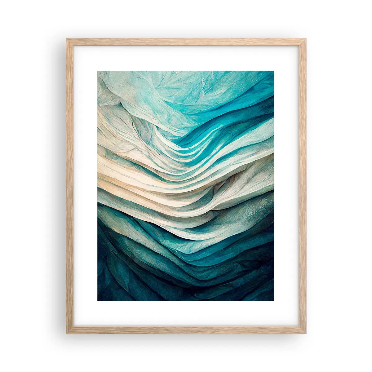 Poster in einem Rahmen aus heller Eiche - Blaue Unersättlichkeit - 40x50 cm