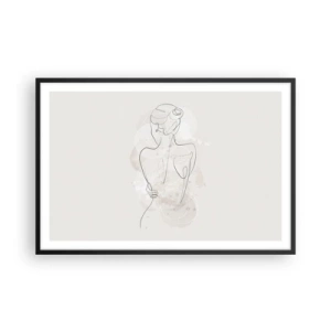 Poster in einem schwarzem Rahmen - Wie ein sensibles Instrument - 91x61 cm