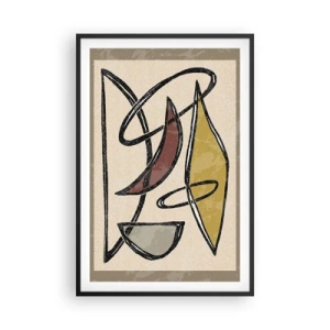 Poster in einem schwarzem Rahmen - Vertikale und Horizontale - 61x91 cm