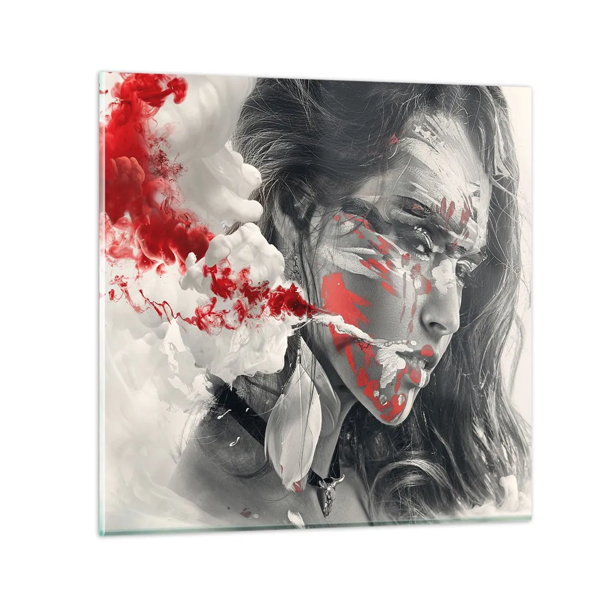 Glasbild - Bild auf glas - Im Dunst der Absurdität - 70x70 cm