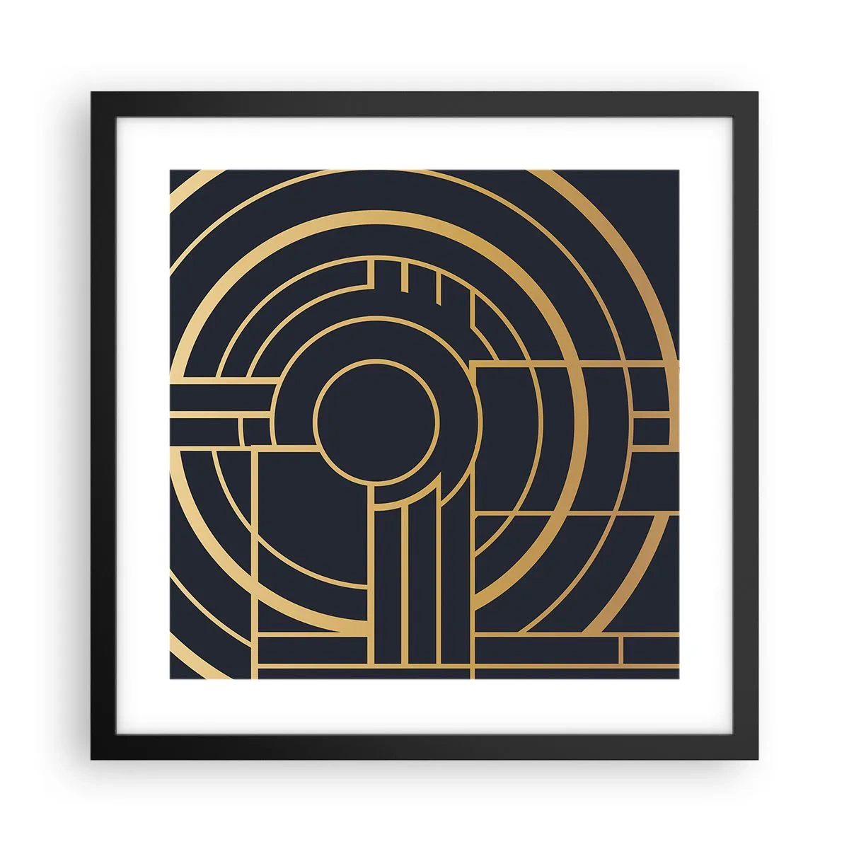 Poster in einem schwarzem Rahmen - Wendungen der Dinge - 40x40 cm