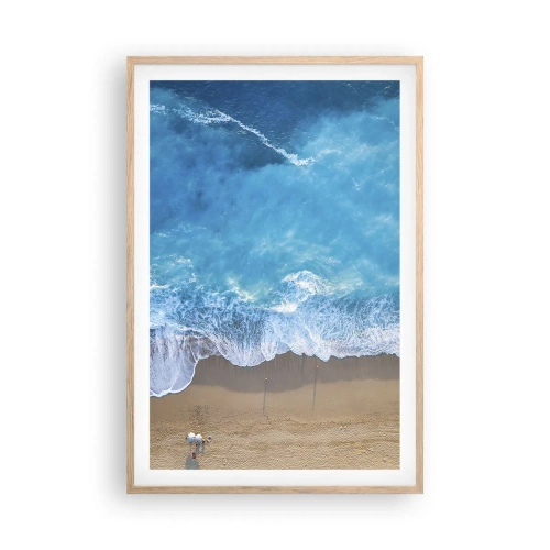 Poster in einem Rahmen aus heller Eiche - Die Kraft des Blaus - 61x91 cm