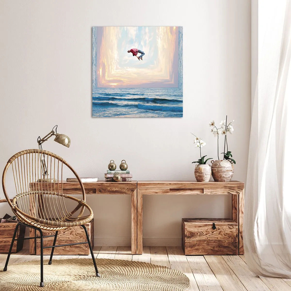Bild auf Leinwand - Leinwandbild - In eine andere Dimension - 70x70 cm