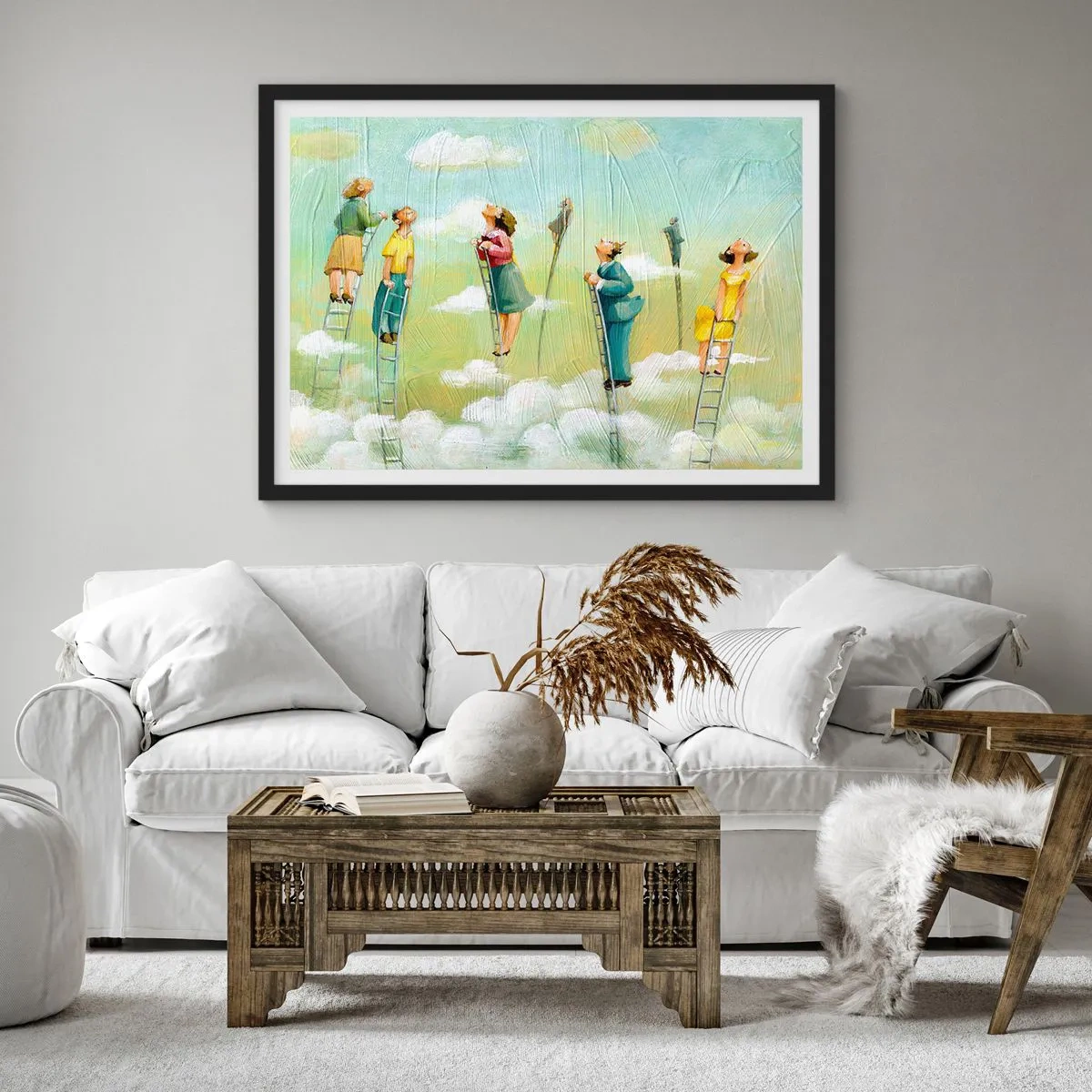 Poster in einem schwarzem Rahmen - Hinter deinem Traum - 50x40 cm