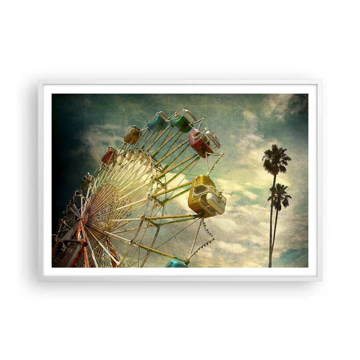 Poster in einem weißen Rahmen - Es wird Spaß geben ... - 100x70 cm