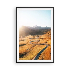 Poster in einem schwarzem Rahmen - In einem goldenen Tal - 61x91 cm