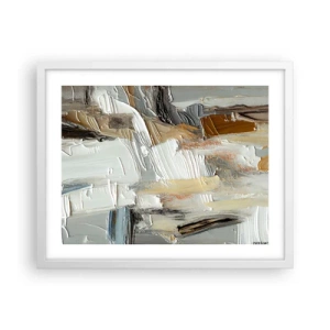Poster in einem weißen Rahmen - Bunte Schichten - 50x40 cm