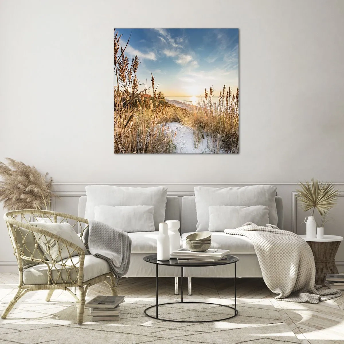 Glasbild - Bild auf glas - Nordstrand - 70x70 cm