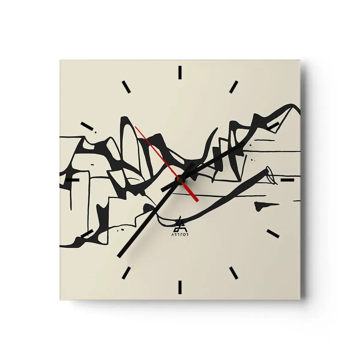 Wanduhr - Glasuhr - Vielleicht eine Landschaft - 40x40 cm