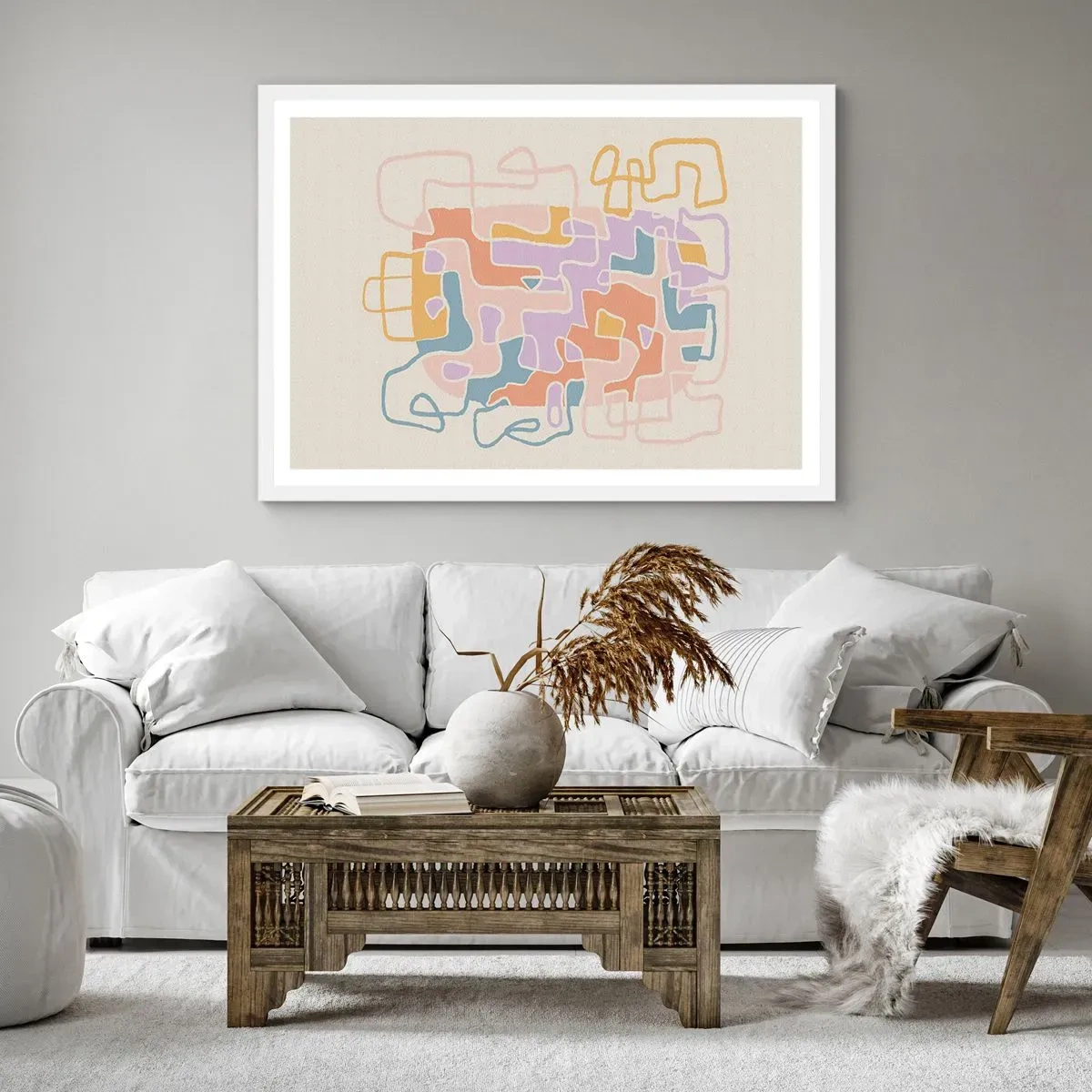 Poster in einem weißen Rahmen - Labyrinth – ein freudiges Abenteuer - 50x40 cm