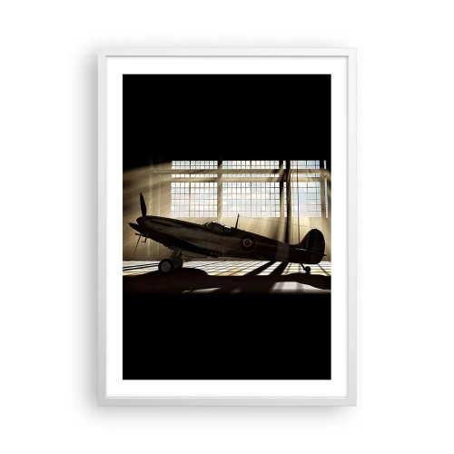Poster in einem weißen Rahmen - Die Ruhe eines Kriegers - 50x70 cm