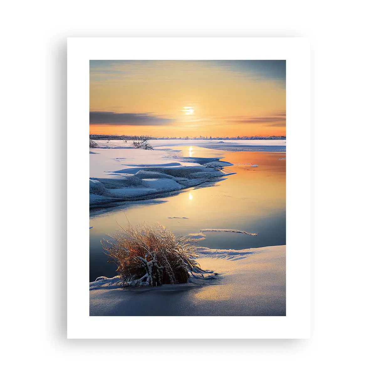 Poster - Wintersonnenuntergang - 40x50 cm