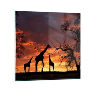 Glasbild - Bild auf glas - Ein kleines Abendessen mit deinen Liebsten - 60x60 cm