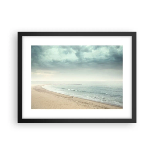 Poster in einem schwarzem Rahmen - Auf der Suche nach Frieden - 40x30 cm