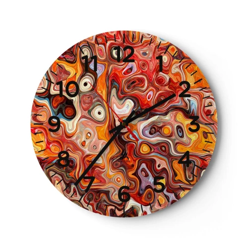 Wanduhr - Glasuhr - Wenn die Nüsse in Honig geschmolzen sind - 30x30 cm