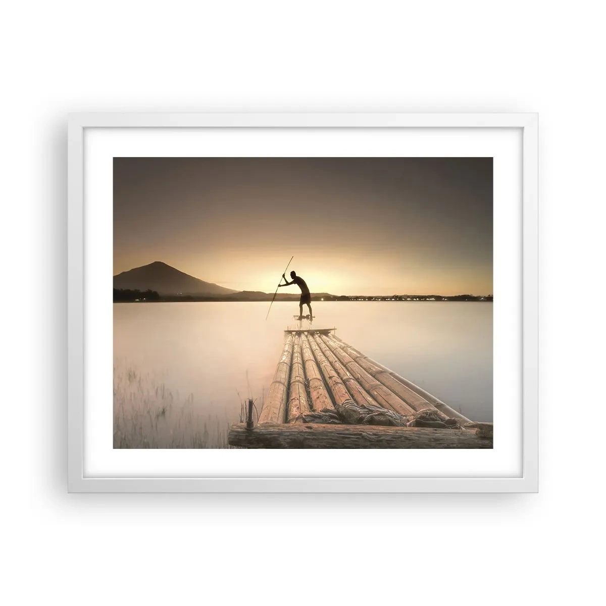 Poster in einem weißen Rahmen - Vor dem schlafen gehen - 50x40 cm