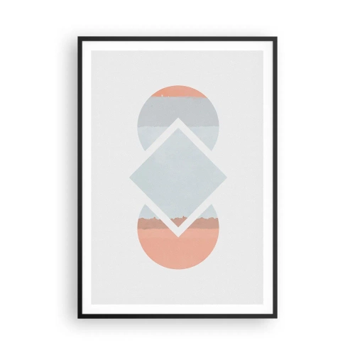 Poster in einem schwarzem Rahmen - Die Situation ist klar - 70x100 cm