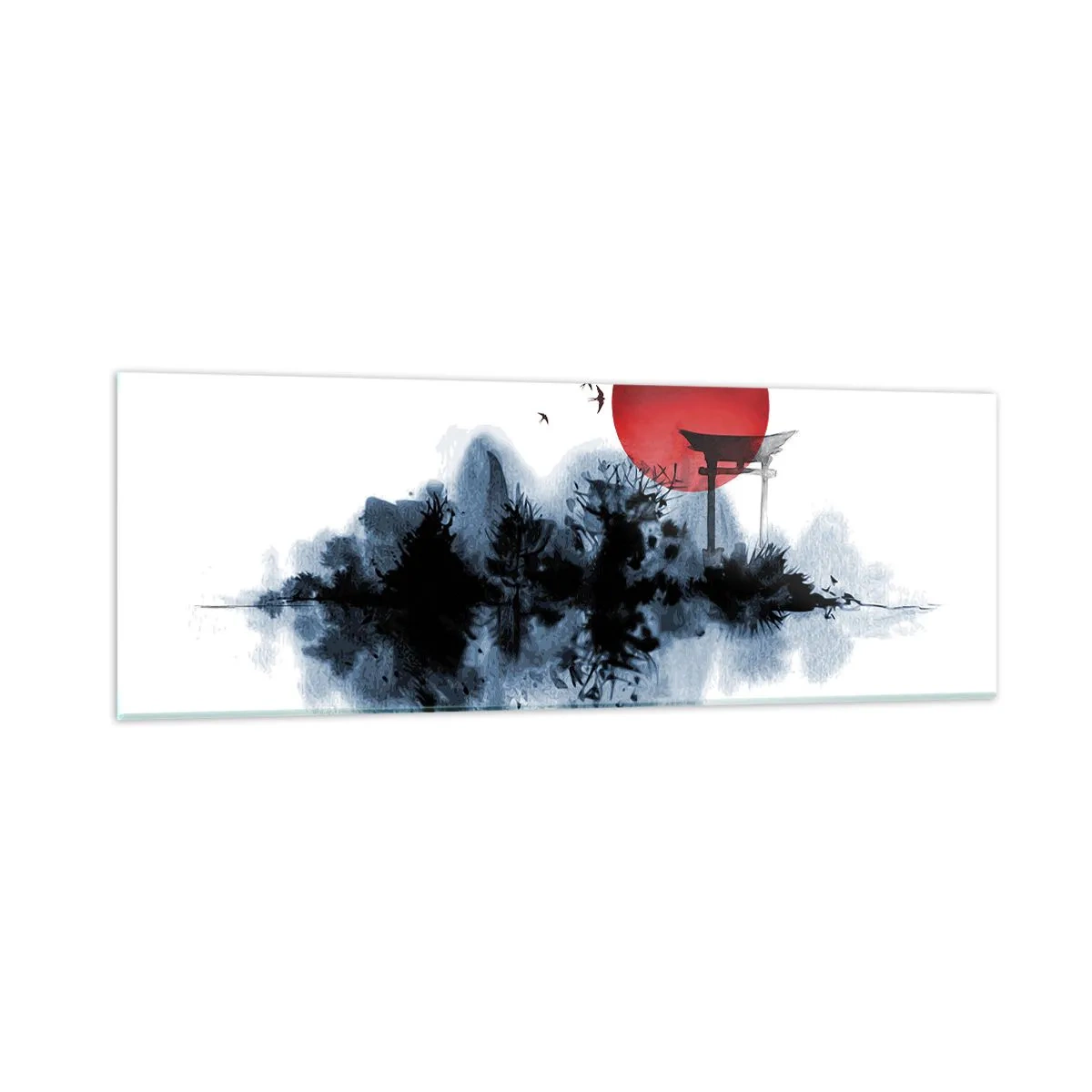 Glasbild - Bild auf glas - Japanische Sicht - 90x30 cm