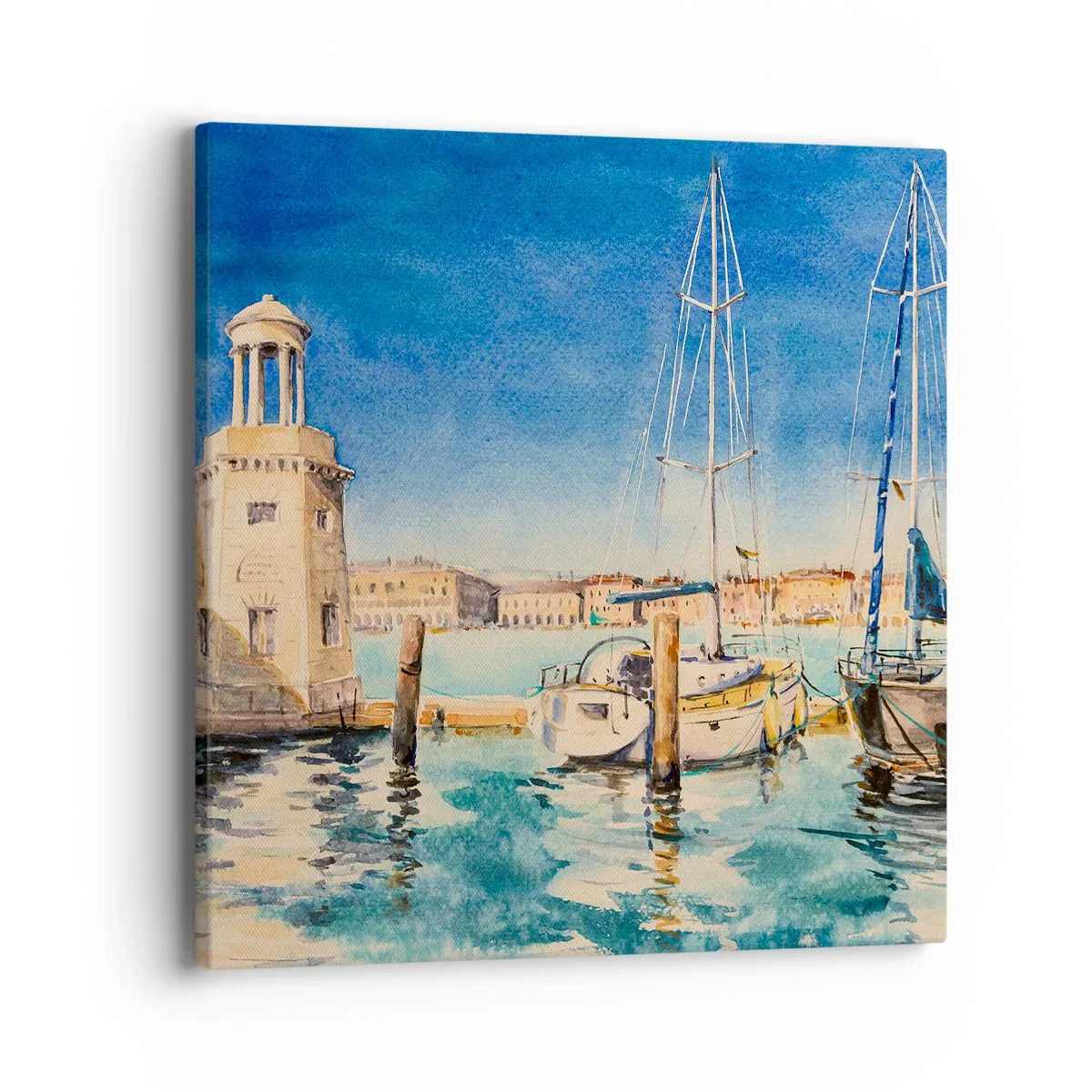 Bild auf Leinwand - Leinwandbild - Sonnige Lagune - 40x40 cm
