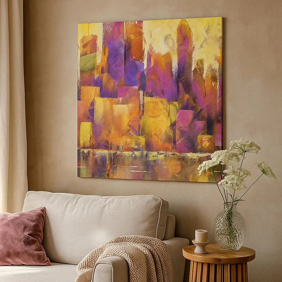 Bild auf Leinwand - Leinwandbild - Metropolitische Komposition - 30x30 cm