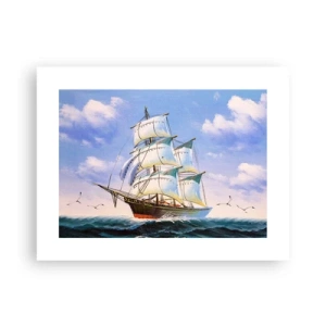 Poster - Mit Stolz mit dem Wind - 40x30 cm