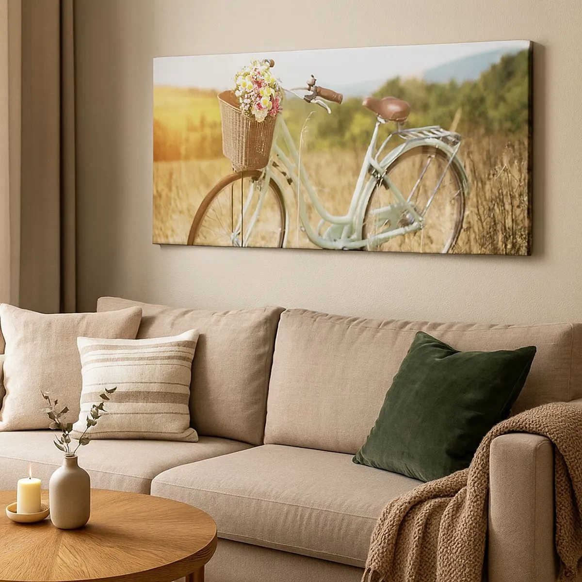 Bild auf Leinwand - Leinwandbild - Ich bleibe eine Weile hier - 100x40 cm