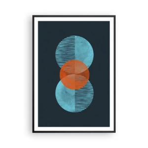 Poster in einem schwarzem Rahmen - Symmetrische Komposition - 70x100 cm