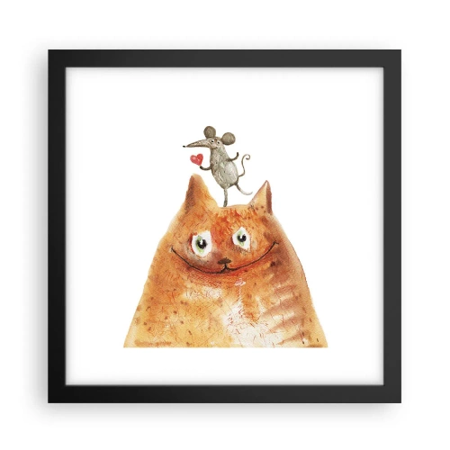 Poster in einem schwarzem Rahmen - Paradoxien der Liebe - 30x30 cm