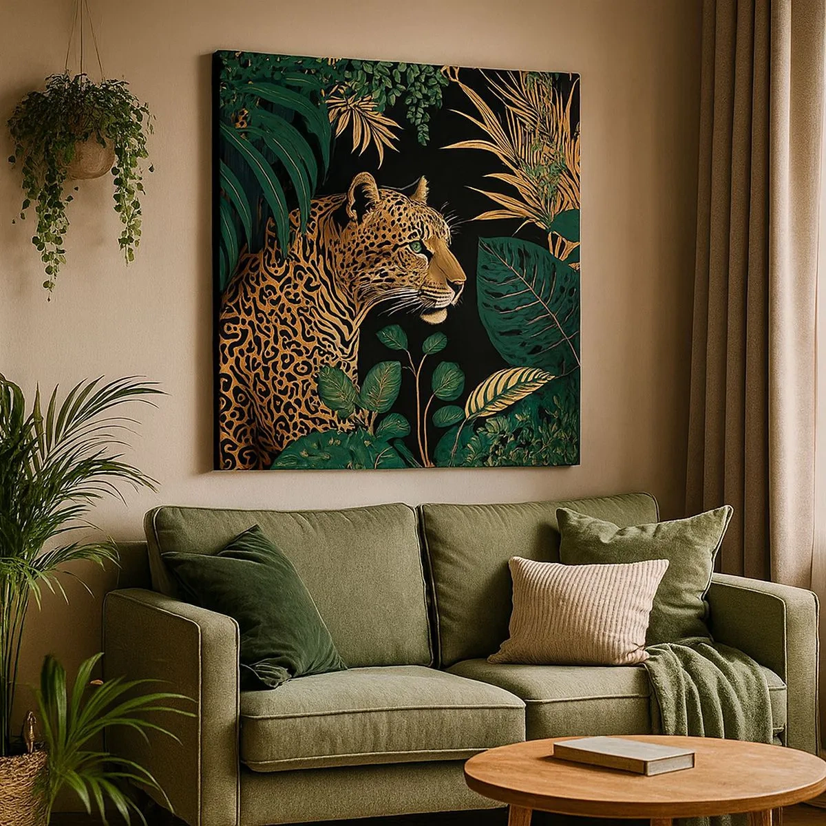 Bild auf Leinwand - Leinwandbild - Gastgeber im Dschungel - 30x30 cm